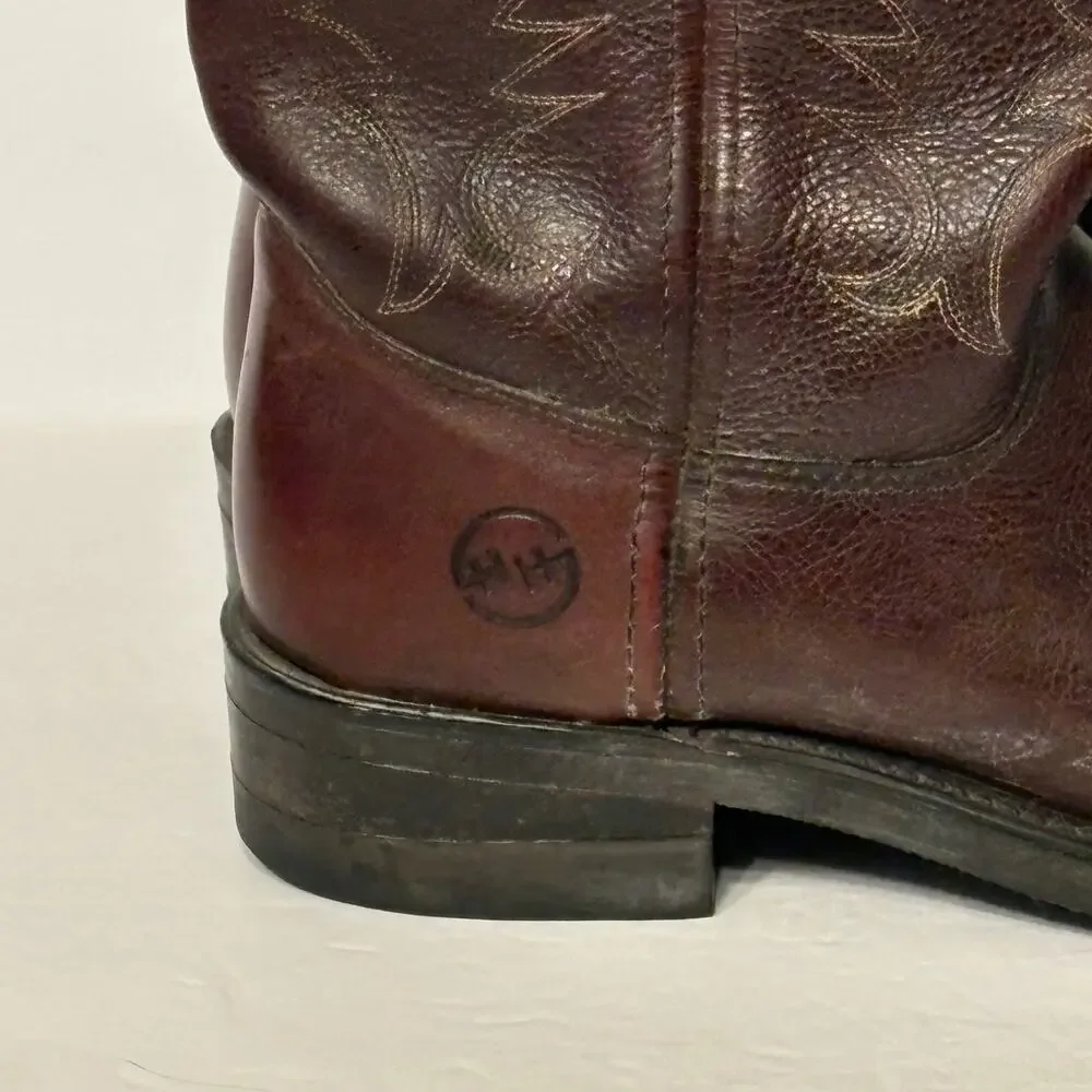 Double-H DH2251 Safety To Western Cowboy Boots 8.5 D Brown Leather